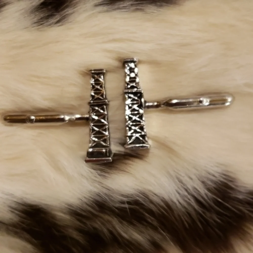 Oilwell Mens Cufflinks‎ Vintage @Landman